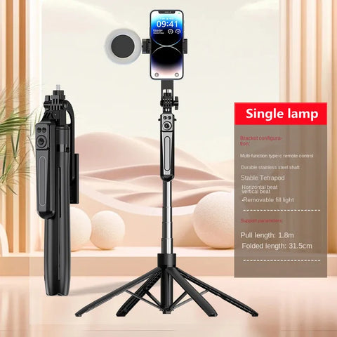 2025 New 1800mm Tripod for Smartphone Camera,Tripods Stand with Bluetooth shutter Wireless Selfie Stick Steady brackets holder