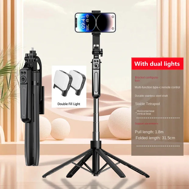 2025 New 1800mm Tripod for Smartphone Camera,Tripods Stand with Bluetooth shutter Wireless Selfie Stick Steady brackets holder