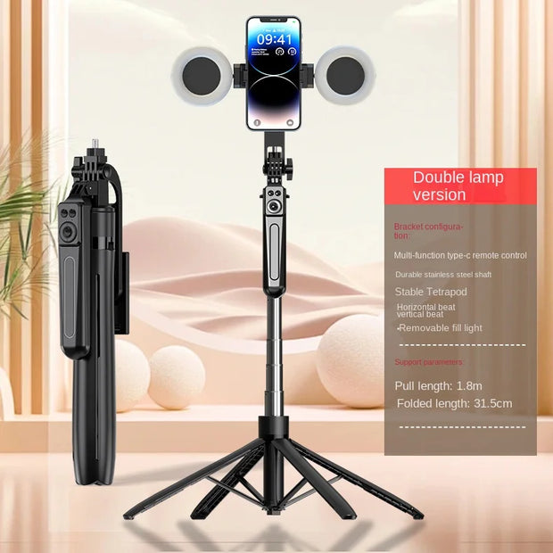 2025 New 1800mm Tripod for Smartphone Camera,Tripods Stand with Bluetooth shutter Wireless Selfie Stick Steady brackets holder