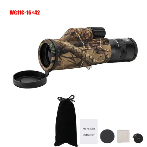 WG11 Zoom Monocular Telescope Camera 8-20x50 High Quality Zoomable Monocular Waterproof Hunting Monoculars For Animals Watching