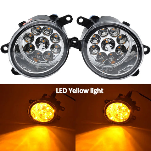 1Pair Led Angel Eye DRL For Toyota FJ Cruiser GSJ1_ 2010~2019 Car Fog Lamp Assy With Lens Daytime Running Light