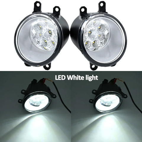 1Pair Led Angel Eye DRL For Toyota FJ Cruiser GSJ1_ 2010~2019 Car Fog Lamp Assy With Lens Daytime Running Light