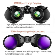 Borwolf 10-30X50 High Magnification HD Professional Zoom powerful Binoculars Light night vision for hunting telescope monocular