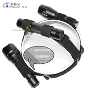 Black Head Strap Mount Headband Holder Fixed Strap For 18650 battery flashlight diameter 20-25mm LED Headlight Camp Tool