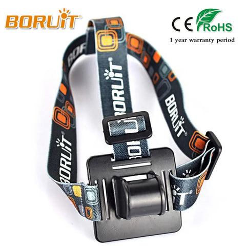 Boruit Adjustable Headband Head Belt Strap for R5 LED Bicycle Bike Headband Head lamp Head light