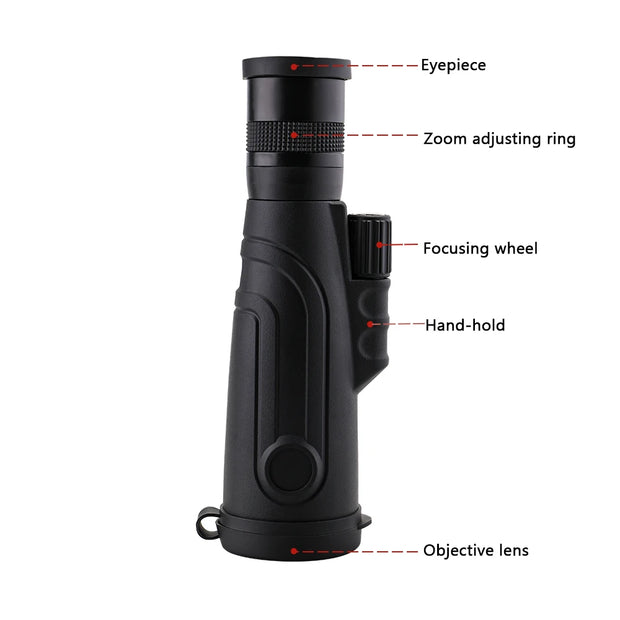 WG11 Zoom Monocular Telescope Camera 8-20x50 High Quality Zoomable Monocular Waterproof Hunting Monoculars For Animals Watching