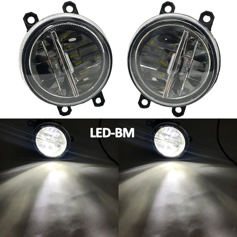 1Pair Led Angel Eye DRL For Toyota FJ Cruiser GSJ1_ 2010~2019 Car Fog Lamp Assy With Lens Daytime Running Light