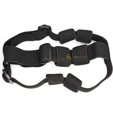 Black Head Strap Mount Headband Holder Fixed Strap For 18650 battery flashlight diameter 20-25mm LED Headlight Camp Tool