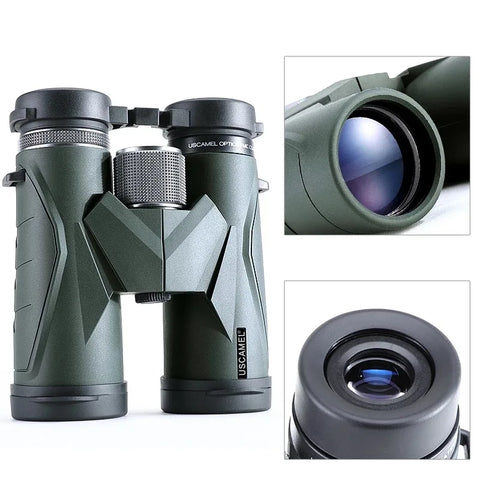 Powerful Binoculars Military HD 8x42 10x42 Binoculars Telescope BAK7 Eyepiece Cups Waterproof Nitrogen Zoom Optics for Hunting