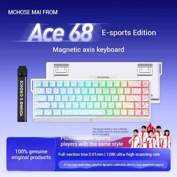 Mchose Ace 60Pro Ace 68  Mechanical Magnetic Switch Keyboard RGB E-sport FPS Hot Swap Custom Gaming Keyboard Pc Gamer Accessorie