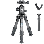 WEYLLAN Mini Carbon Fiber Camera Tripod Portable Lightweight Tabletop Tripod GX2 Travel Tripod for DSLR Camera Max Load 10kg