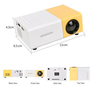 YG300 Mini LED Projector Yg300 Upgraded Version 600 lumen 320x240P HDMI-compatible USB Audio Home Media Player Beamer