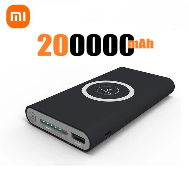 Xiaomi Super Thin Magnetic Power Bank Wireless 200000mAh High Capacity USB-c Two-Way Portable Fast Charger For IPhone Samsung