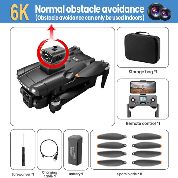 V198 GPS Drone For Xiaomi with 8k professional HD camera 5G WiFi Obstacle Avoidance Optical Flow Brushless Foldable Quadcopter