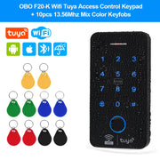 Waterproof Bluetooth Wifi Tuya Fingerprint Access Controller RFID Keyboard Touch Keypad System WG26 Smart APP Remote Door Opener