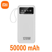 Xiaomi Powerbank 200000mah Fast Charging Large Capacity Built-in Cable Portable Powerbank Spare External Battery Power Bank New