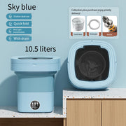 6L 11L Folding Portable Washing Machine with Spin Dryer for Clothes Travel Home Ultrasonic Underwear Socks Mini Washer 110V 220V