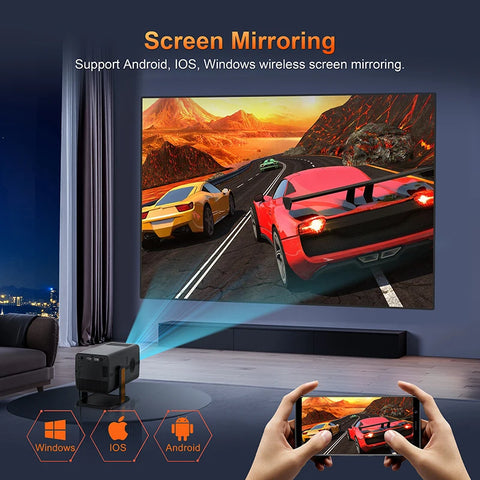 Xnano HM103-A Projector 4K Android 13 Dual WiFi5 300ANSI Amlogic T950S BT5.2 1920*1080P Home Theater Cinema Mini Projectors