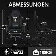 Gaming Chair Luxurious Breathable Office Chair Faux Suede Game Chair Ergonomic Gamer Chair With Footrest Headrest Lumbar Cushio