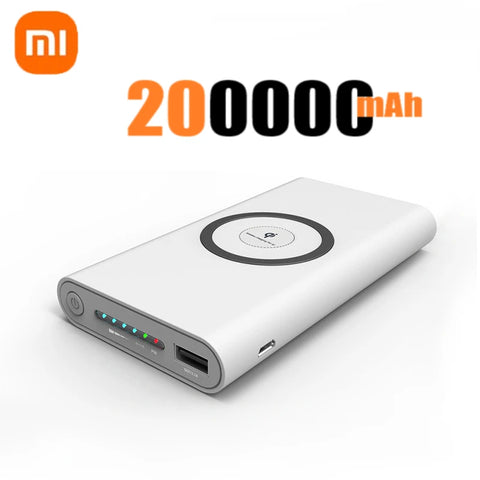 Xiaomi Super Thin Magnetic Power Bank Wireless 200000mAh High Capacity USB-c Two-Way Portable Fast Charger For IPhone Samsung