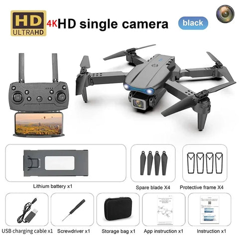 New E99 PRO Drones GPS Profesional 8K with HD Camera FPV 5G Wifi Brushless Motor Foldable RC Quadcopter Obstacle Avoidance Dron