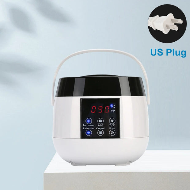 500ml Wax Heater Machine for Hair Removal Wax Melting Warmer Pot with LCD Temperature Display Depilatory Waxing Beans Heater