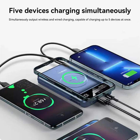 Xiaomi 50000mAh Power Bank PD 25W Fast Charge Magsafe Power Bank Magnetic Charging Built-in Wire Mobile Phone Battery For Iphone