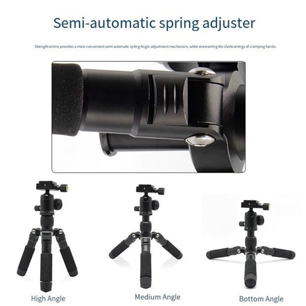 20Inch Mini Tripod with 360 Degree Rotation Head Aluminum Load Capacity to 11lbs for Cameras and Phones Travel Friendly