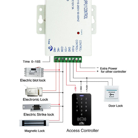 5YOA Electric Mortise Locks Drop Bolt Lock DC12V Smart Electronic with Adjustable Time Delay Fail Safe Mode for Access Control