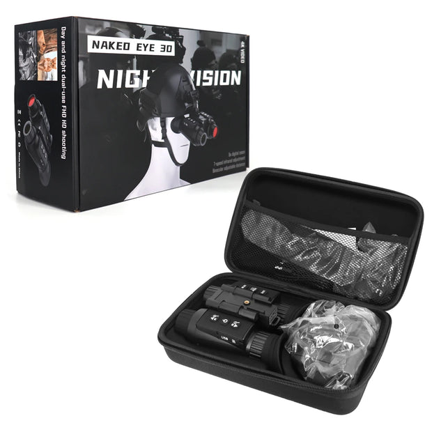 Digital Night Vision Binocular 4K 3D Visual Tactical Night Vision Goggles with Head Mounted Outdoor Infrared Hunting Telescope