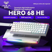 AULA New HERO 68HE INSTOCK Magnetic Switch Gaming Keyboard E-sports Custom RGB Mechanical Wired Keyboard Ergonomics Accessories