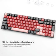 126 Keys Double Shot PBT Cherry Keycaps Mechanical Game Keyboard Wireless for MX Switch Keycap GMK67 GMK87 GMK61 Keyboard Keycap