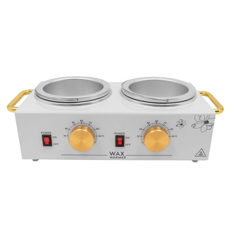 200W 0~100℃ Electric Double Pot Wax Heater With Temperature Control For Beauty Salons, Skin Care Centers