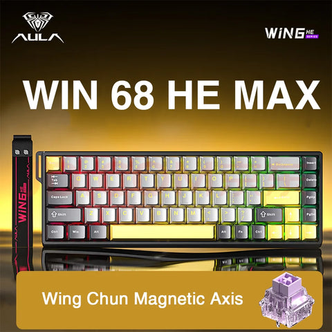 AULA WIN60 WIN68 HE Esports Magnetic Switch Keyboard Rapid Trigger 8K Return RGB Hotswap 60% 68% Custom Game Keyboard