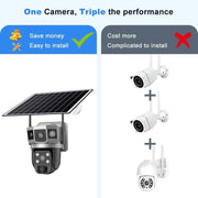 6K 12MP Solar Camera 4G SIM Card WiFi Smart Home Security Protection Outdoor IP Wireless Waterproof Video Surveillance Cameras