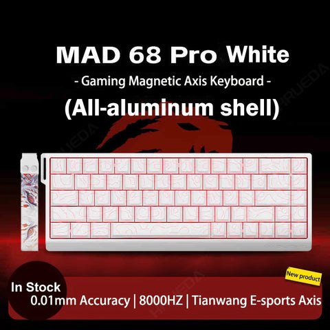 FGG Madlions Mad60 HE Mad68 Pro HE E-sports Magnetic Switch Mechanical Keyboard RGB Wired Hot Swap 8K Customized Gaming Keyboard