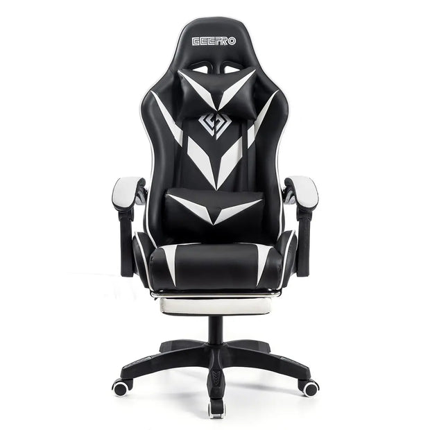 Ergonomic Gaming Chair with Massage and Footrest Massage Lumbar Support High Back ,E-Sports Gamer Chair