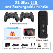 X2 Ultra Video Game Stick Console Or ONLY 2.4G Double Wireless Controller 4K HD30000 Games 128G Retro Games Christmas Gift