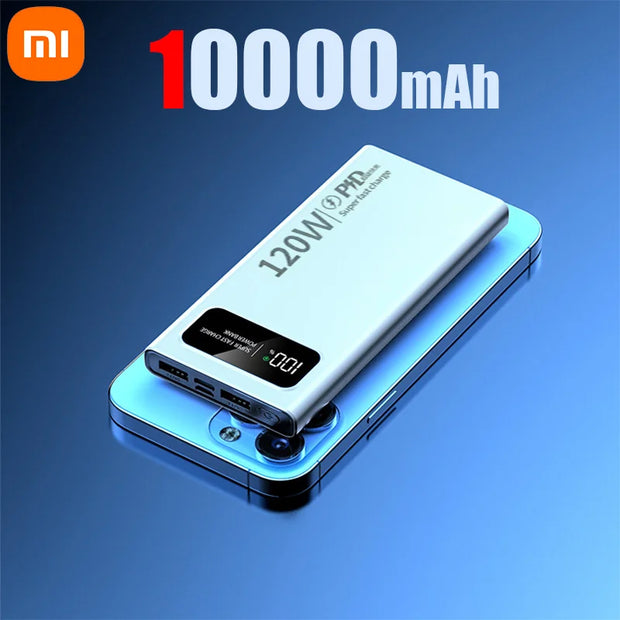 Xiaomi 50000mAh Large Capacity Power Bank 120W Super Fast Charging Mobile Powerbank for Huawei Apple Xiaomi Samsung 2025 New