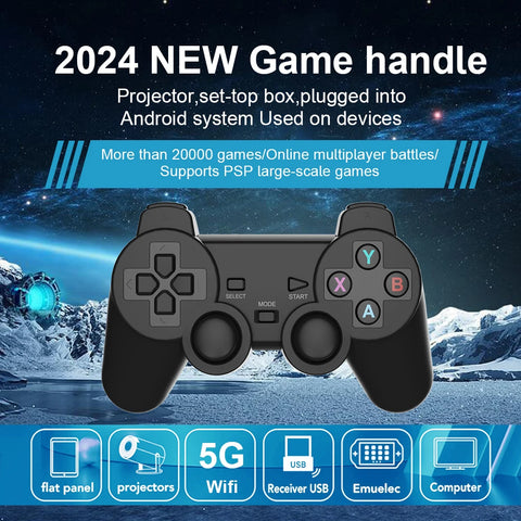 Velec Retro Video Game Projector with Built-in 20000+ Game Handheld Wireless Controller Children's Games Stick Christmas Gift