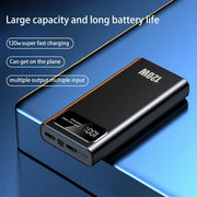 Lenovo 200000mAh High Capacity 120W Power Bank Super Fast Charging Battery Digital Display Power Bank For Iphone Samsung Huawei