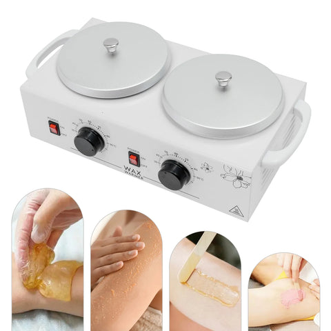 200W 220V Double Wax Warmer Electric Wax Heater for Homes Beauty Salons  Hot Facial Skin Equipment SPA Adjustable Temperature