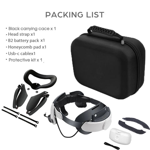 BOBOVR M2 Pro+ Battery Head Strap For Oculus Quest 2 VR Elite Halo Strap with Battery Pack Comfort Adjustable for Meta Quest2 VR