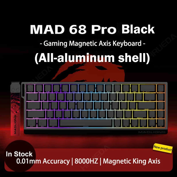 FGG Madlions Mad60 HE Mad68 Pro HE E-sports Magnetic Switch Mechanical Keyboard RGB Wired Hot Swap 8K Customized Gaming Keyboard