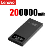 Lenovo 120W Super Fast Charging Power Bank 200000mAh large Capacity Mobile Power External Battery For Iphone Xiaomi Vivo Huawei