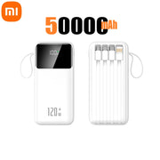 Xiaomi Hot 200000mAh 120W Power Bank Super Fast Charging Powerbank Portable Mobile Power With 4 Wire for iPhone Samsung HUAWEI