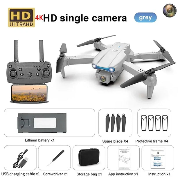 New E99 PRO Drones GPS Profesional 8K with HD Camera FPV 5G Wifi Brushless Motor Foldable RC Quadcopter Obstacle Avoidance Dron