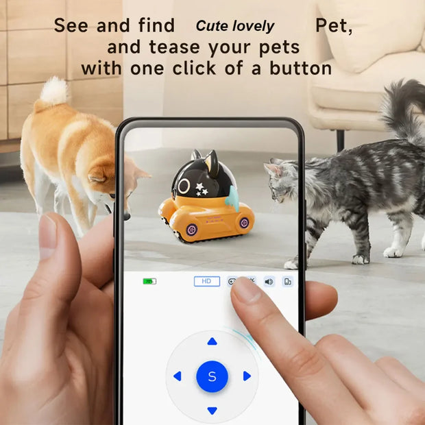 1080P Wifi Pet Robot Camera Home Security Cameras,Movable Indoor WiFi Cam,2 Way Talk,Night Vision,Motion Tracking for Baby&Pet