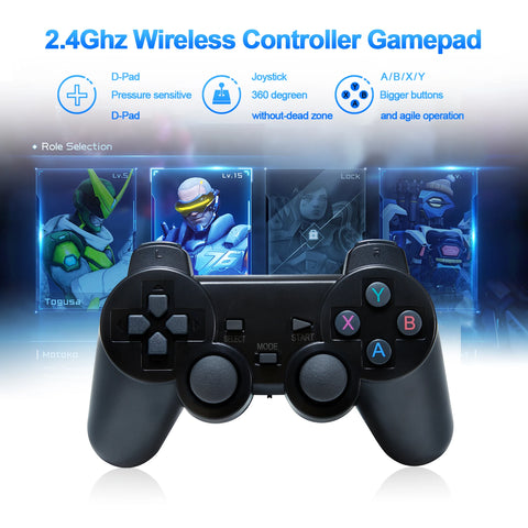 GD10 Plus Game Console 4K 3D X2 Plus Gaming HD Output TV Game play 2.4G Dual Handle Portable video Game Console For PS1 N64