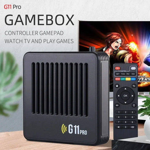 G11 Pro Built-in 60000 Game Video Game Console 4K HD 2.4G 256GB Wireless Controller Emuelec4.3 S905X2 Dual System Family Gamebox